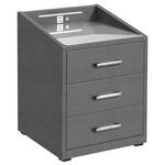 NACHTSCHRANK 47/61/46 cm  - Anthrazit/Silberfarben, Basics, Holzwerkstoff/Kunststoff (47/61/46cm) - Esposa