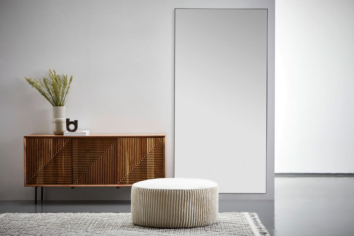 WANDSPIEGEL 100/200/2,5 cm    in rechteckig  - Schwarz, Trend, Glas/Holzwerkstoff (100/200/2,5cm) - Landscape