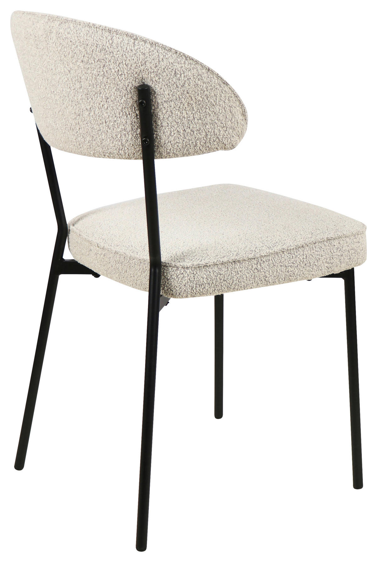 STOL, les, kovina, tekstil bež  - črna/bež, Design, kovina/tekstil (46/83,5/58cm) - Hom`in