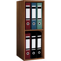AKTENREGAL Nussbaumfarben  - Nussbaumfarben, Design, Holzwerkstoff (34/72/30cm) - MID.YOU