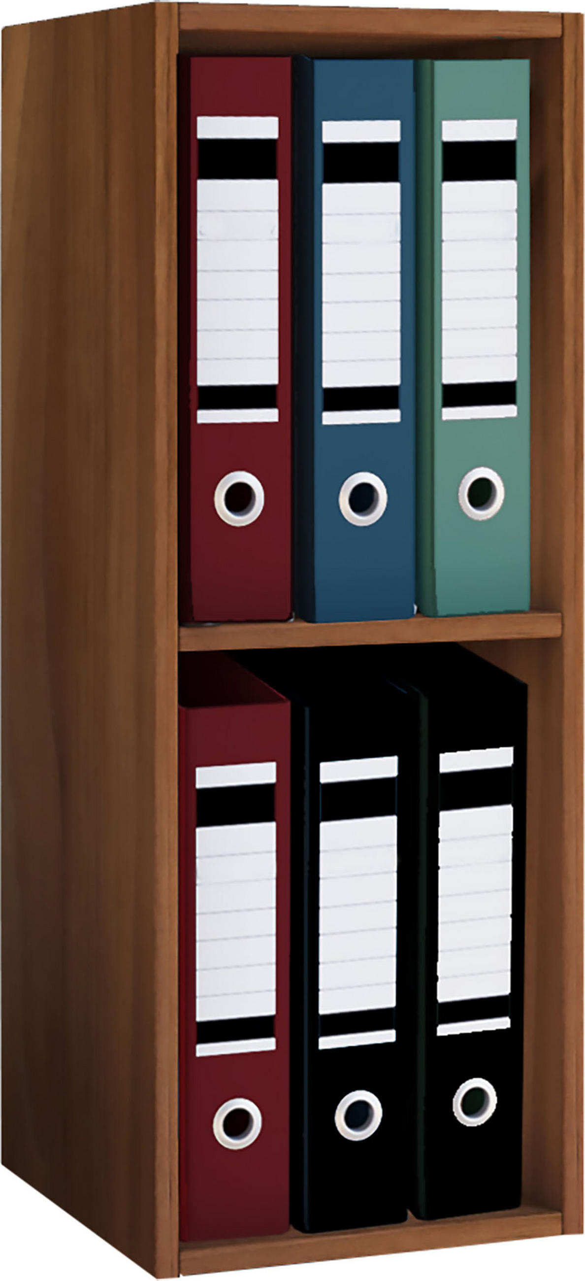 AKTENREGAL Nussbaumfarben  - Nussbaumfarben, Design, Holzwerkstoff (34/72/30cm) - MID.YOU
