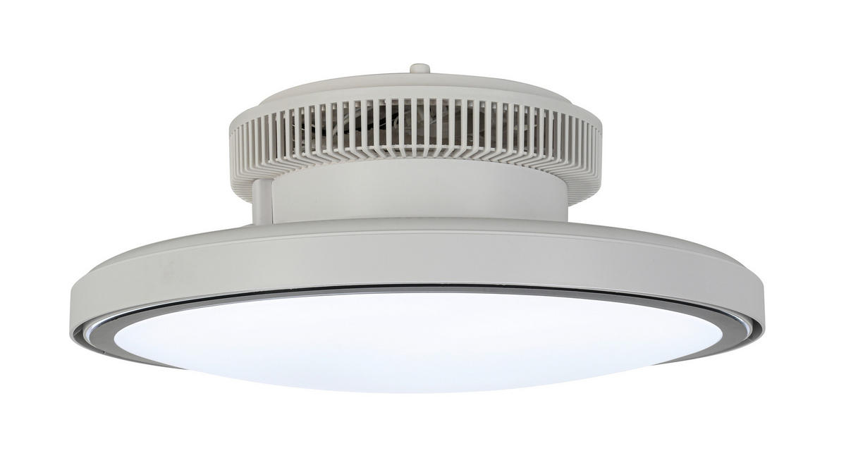DECKENVENTILATOR - Schwarz/Weiß, Trend, Kunststoff/Metall (46/19,5cm) - Mican