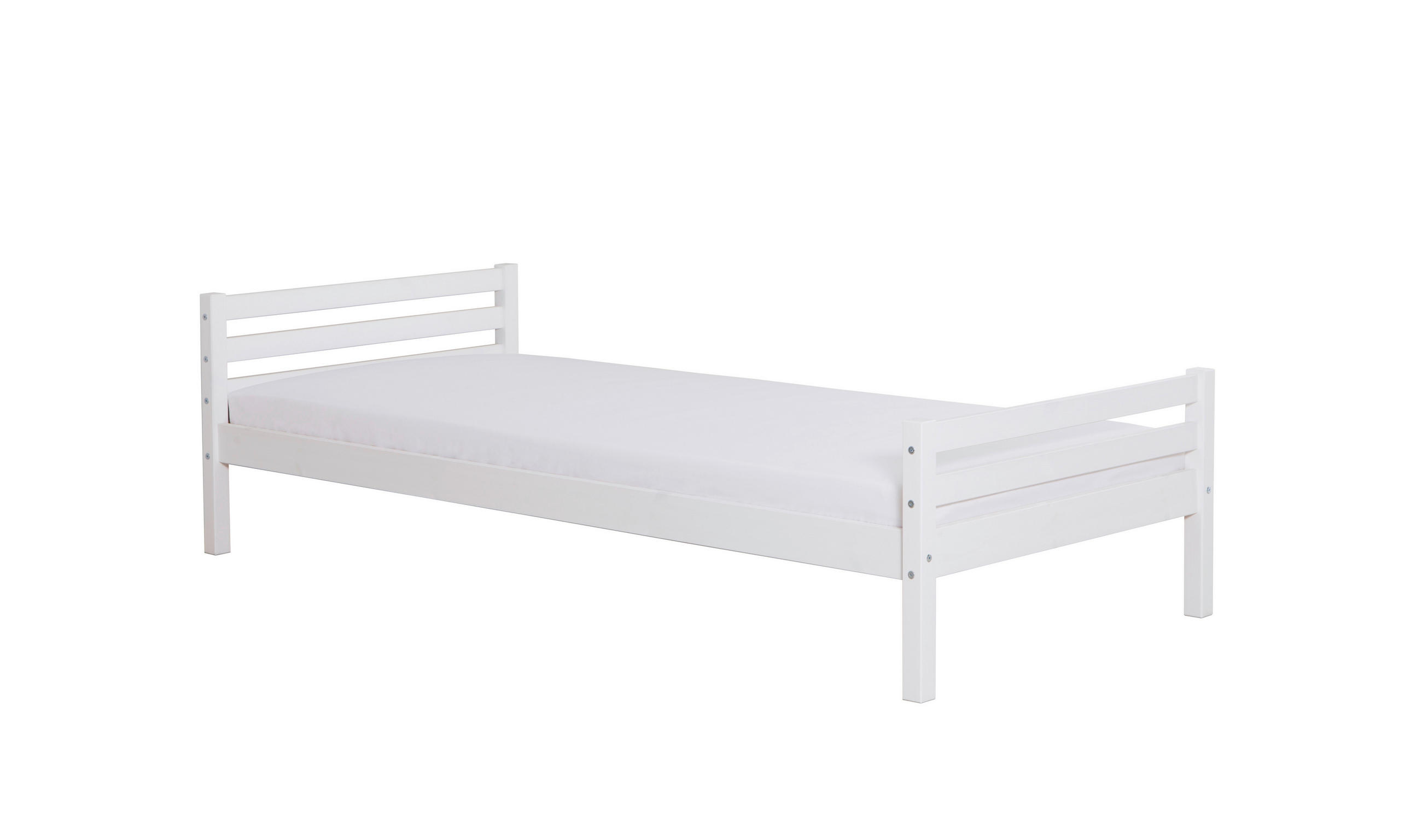 Bett "Nadine", 90/200 cm  in Weiss   - Weiss, Konventionell, Holz (90/200cm) - MID.YOU