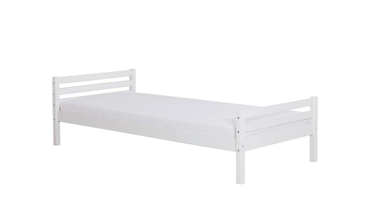 Bett "Nadine", 90/200 cm  in Weiss   - Weiss, Konventionell, Holz (90/200cm) - MID.YOU