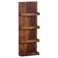 WANDREGAL Sheesham massiv Sheeshamfarben  - Sheeshamfarben, MODERN, Holz (30/80/10cm) - MID.YOU