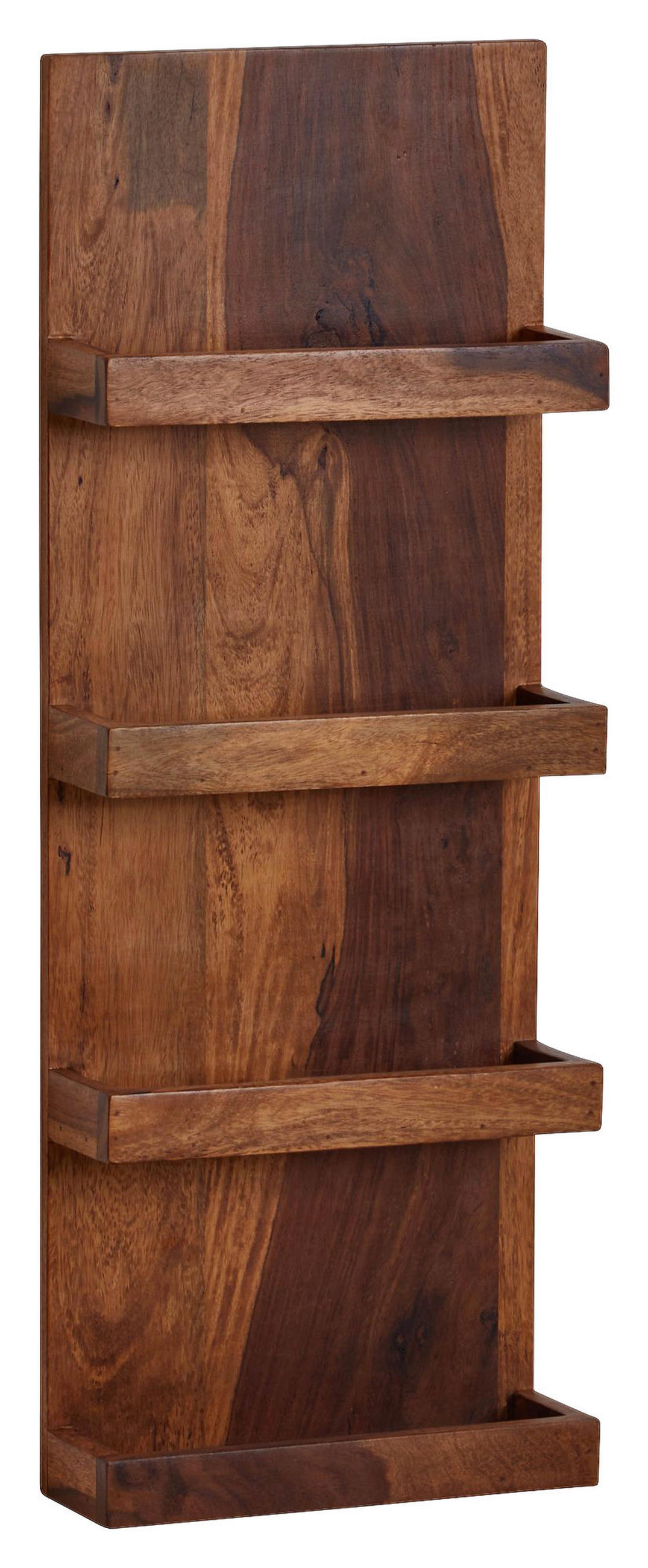 WANDREGAL Sheesham massiv Sheeshamfarben  - Sheeshamfarben, MODERN, Holz (30/80/10cm) - MID.YOU