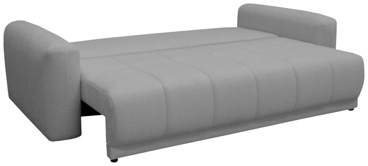 SCHLAFSOFA in Hellgrau  - Hellgrau/Schwarz, Design, Holz/Textil (245/90/117cm) - MID.YOU