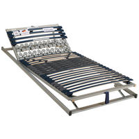 LATTENROST 80/200 cm Kopfteil, Fußteil verstellbar, Birke, Buche  - Blau/Wengefarben, Basics, Holz/Kunststoff (80/200cm) - Novel