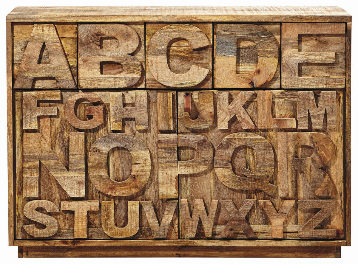 KOMMODE  in 128/91/37 cm  - Braun, Design, Holz (128/91/37cm) - Landscape