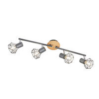 STRAHLER 60/11/18 cm   - Sandfarben/Schwarz, LIFESTYLE, Kunststoff/Metall (60/11/18cm) - Fischer & Honsel