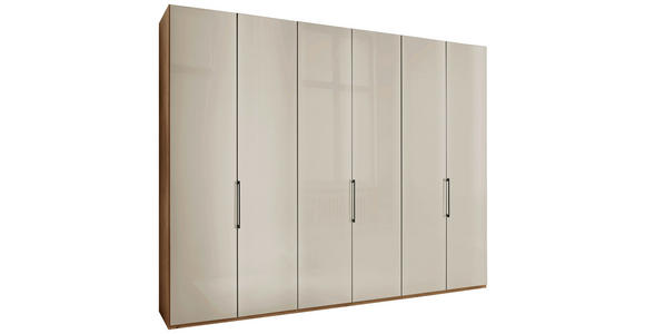 FALTTÜRENSCHRANK  in Champagner, Eiche Bianco  - Schieferfarben/Eiche Bianco, KONVENTIONELL, Glas/Holzwerkstoff (300/216/58cm) - Dieter Knoll