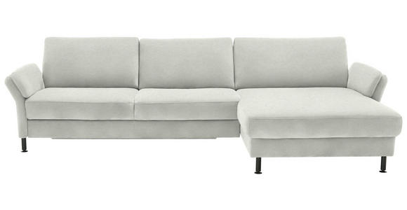 ECKSOFA  in Chenille, Flachgewebe Naturfarben  316/175 cm  - Schwarz/Naturfarben, Design, Textil/Metall (316/175cm) - Dieter Knoll