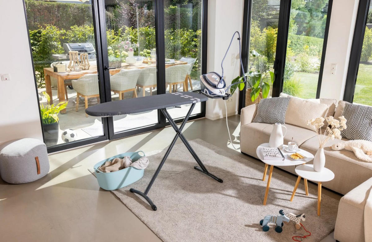 BÜGELBRETT   - Schwarz, KONVENTIONELL, Metall (153/49/76-100cm) - Leifheit