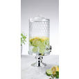 GETRÄNKESPENDER - Klar/Silberfarben, Trend, Glas/Kunststoff (7,6l) - Novel