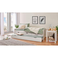 AUSZIEHBETT 90/200 cm  in Weiß  - Weiß, Basics, Holz/Kunststoff (90/200cm) - MID.YOU