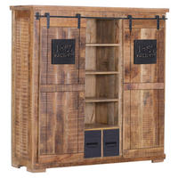 HIGHBOARD  in 145/145/45 cm  - Schwarz/Naturfarben, KONVENTIONELL, Holz/Holzwerkstoff (145/145/45cm) - Landscape