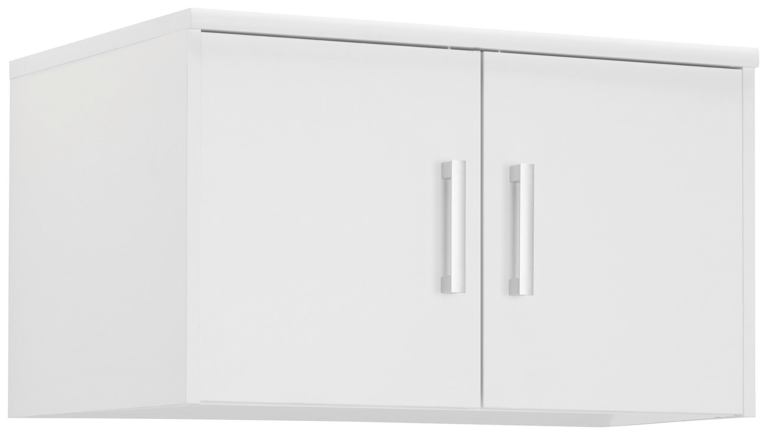 AUFSATZSCHRANK Weiß - Silberfarben/Weiß, Basics, Kunststoff (72/43/54cm) - Xora