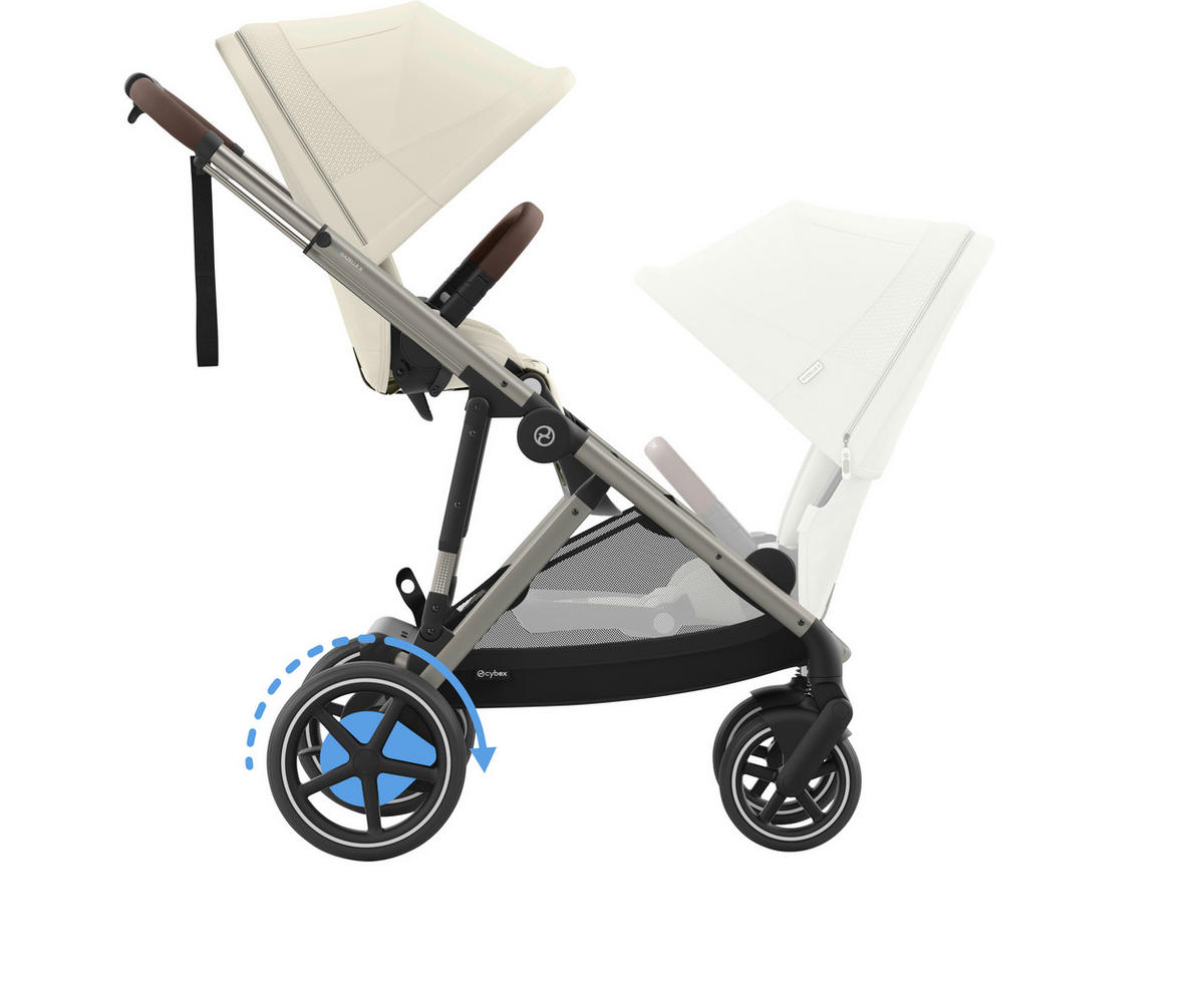 KINDERWAGEN E-GAZELLE S  - Taupe, Design, Kunststoff/Metall (94.5/66/100cm) - Cybex