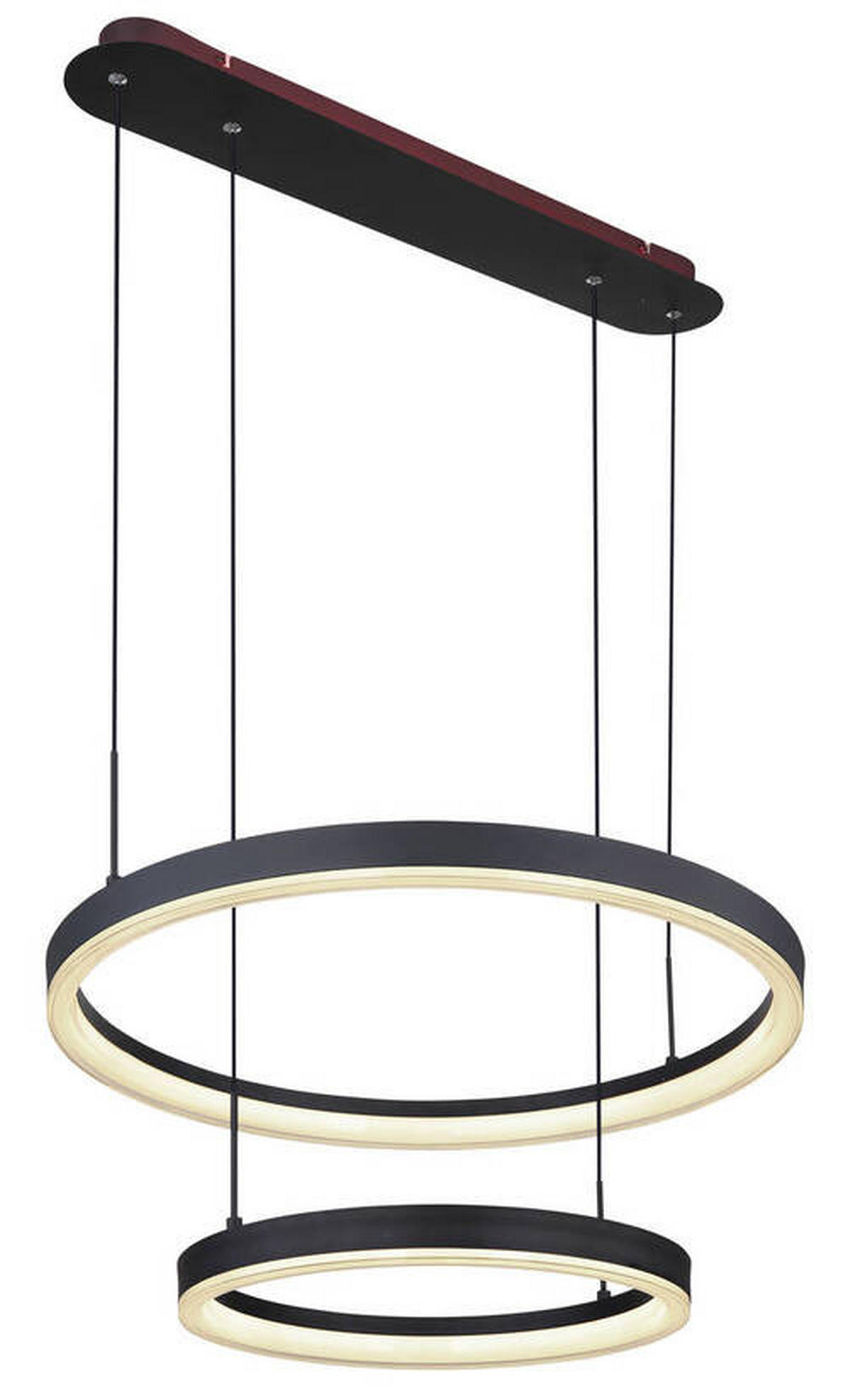 LED-HÄNGELEUCHTE 66,5/60/150 cm    - Goldfarben/Opal, Design, Kunststoff/Metall (66,5/60/150cm) - Globo