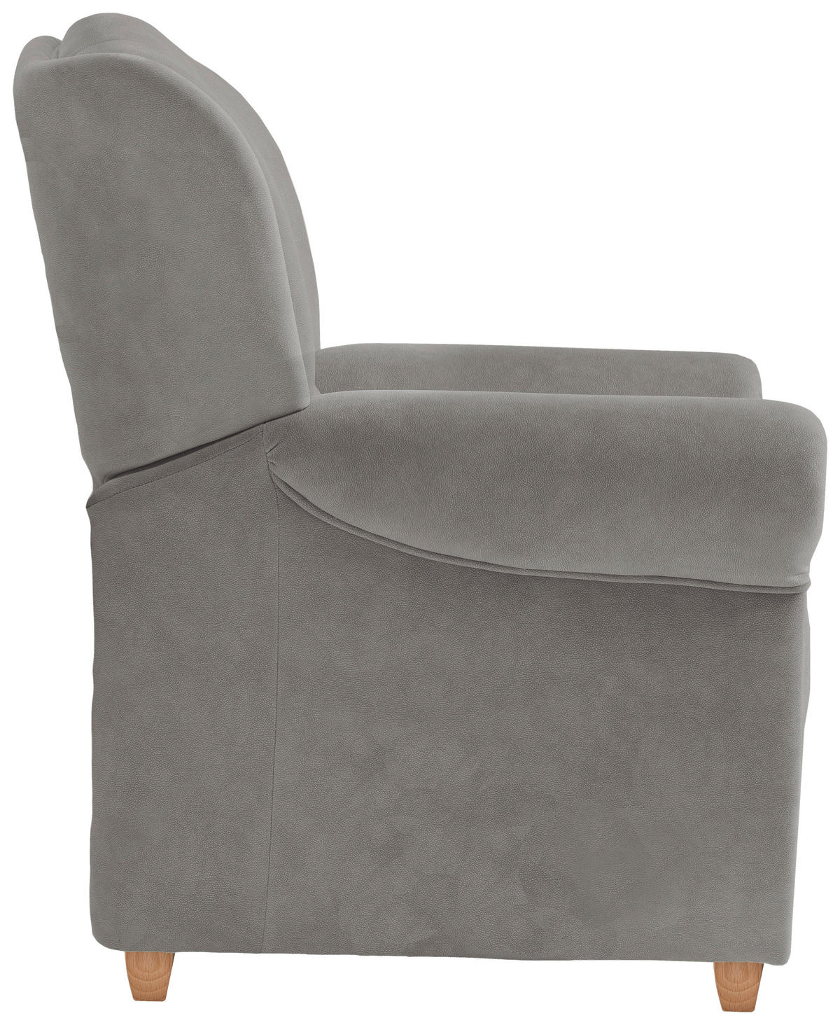SESSEL Mikrofaser Grau  - Wildeiche/Grau, Konventionell, Holz/Textil (91/100/88cm) - Livetastic