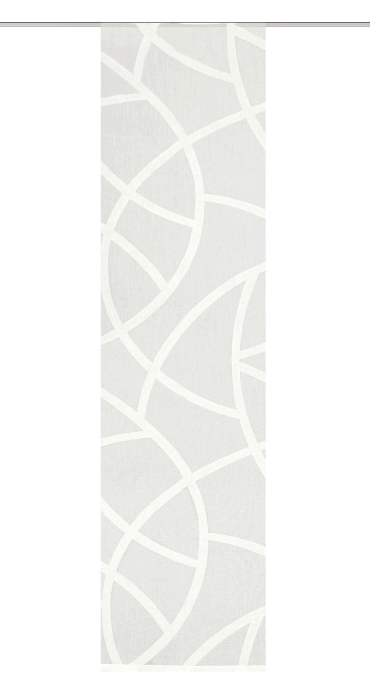 FLÄCHENVORHANG in Weiß halbtransparent  - Weiß, Design, Textil (60/245cm)