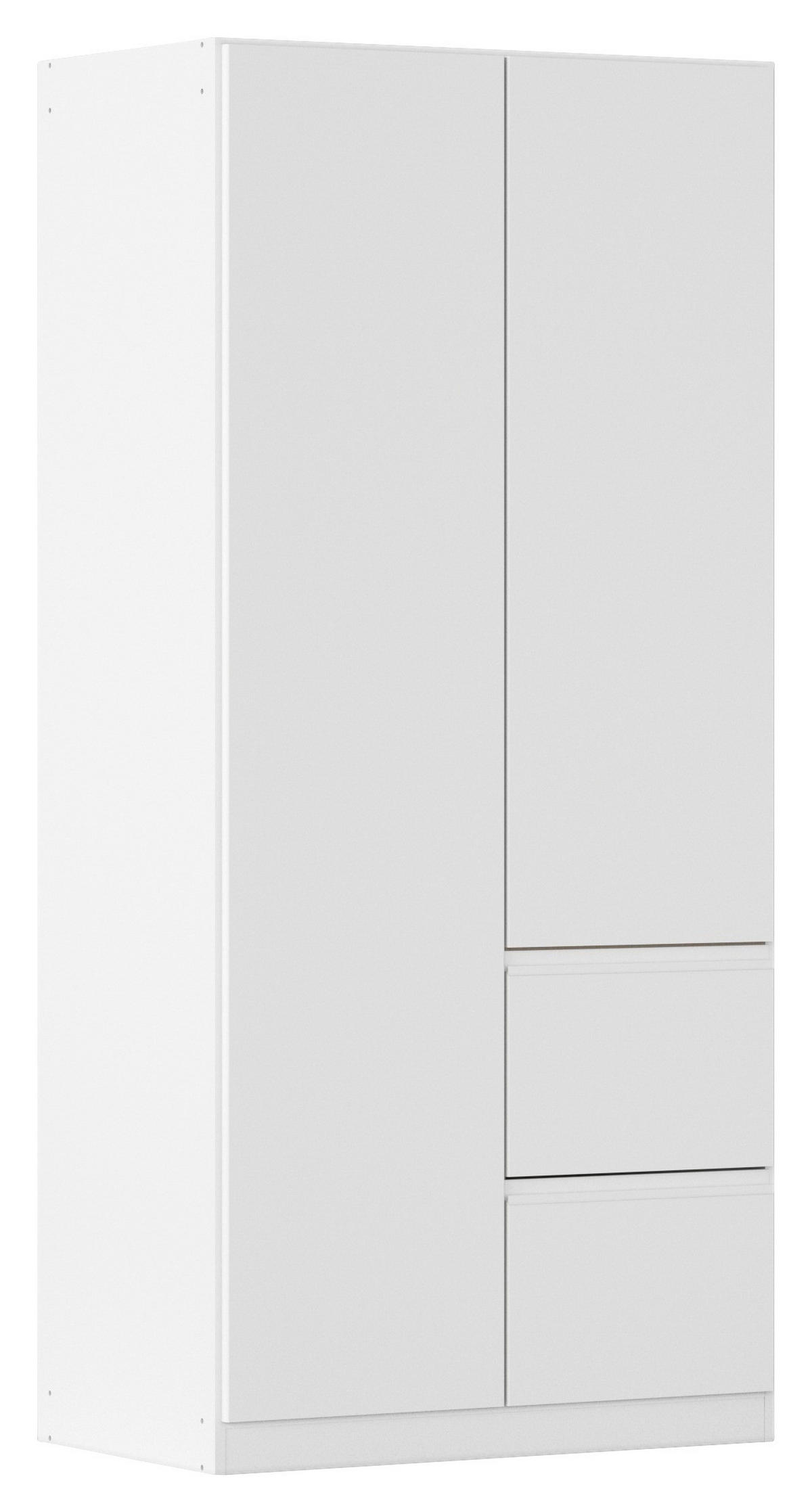 GARDEROB MED GÅNGJÄRN 91/197/54 cm 2-dörrar - vit, Modern, trämaterial (91/197/54cm) - Rauch Möbel