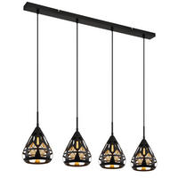 ZÁVĚSNÉ SVÍTIDLO, 92/17/120 cm  - černá, Basics, kov/plast (92/17/120cm) - Globo