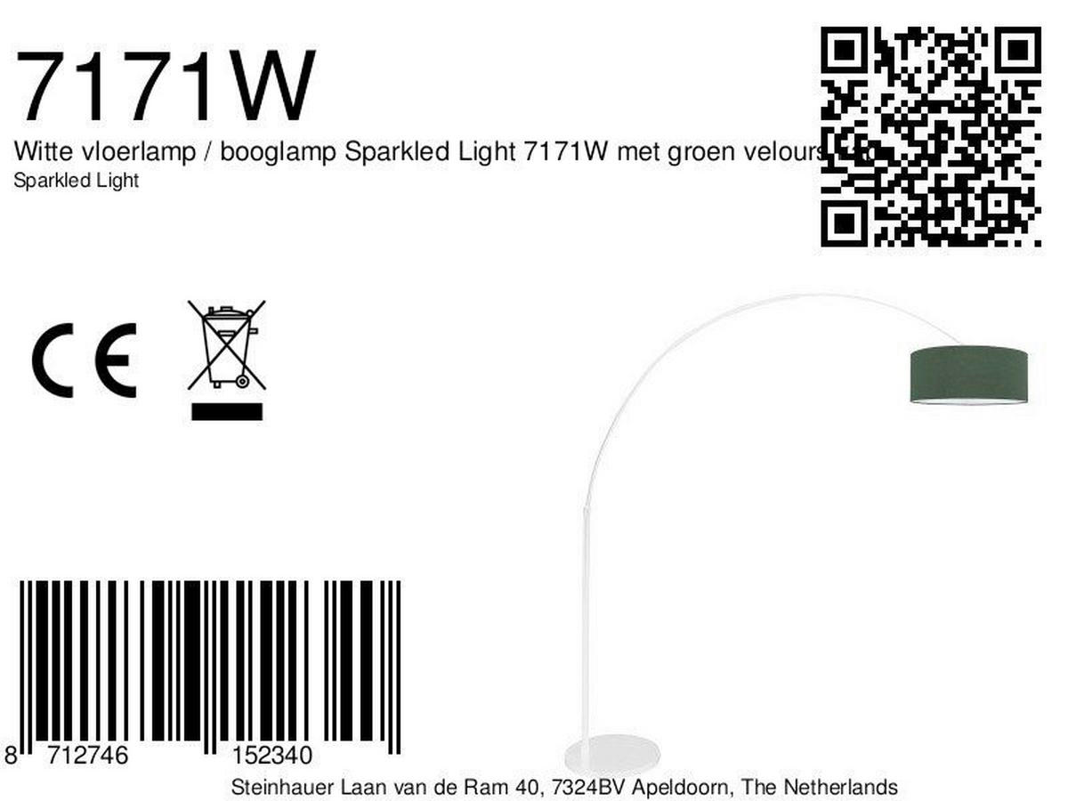 STEHLEUCHTE SPARKLED LIGHT 50/240/230 cm  - Weiß/Grün, Trend, Leder/Metall (50/240/230cm)