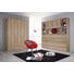 DREHTÜRENSCHRANK in Eichefarben - Eichefarben/Silberfarben, Design, Holzwerkstoff/Kunststoff (136/197/54cm) - Carryhome DREHTÜRENSCHRANK in Eichefarben - Eichefarben/Silberfarben, Design, Holzwerkstoff/Kunststoff (136/197/54cm) - Carryhome