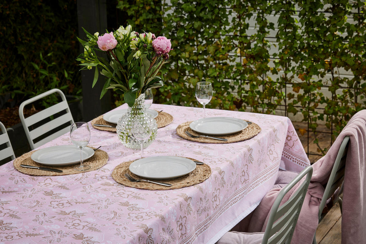 BORDSDUK textil flatväv pink 140/240 cm  - pink, Basics, textil (140/240cm)