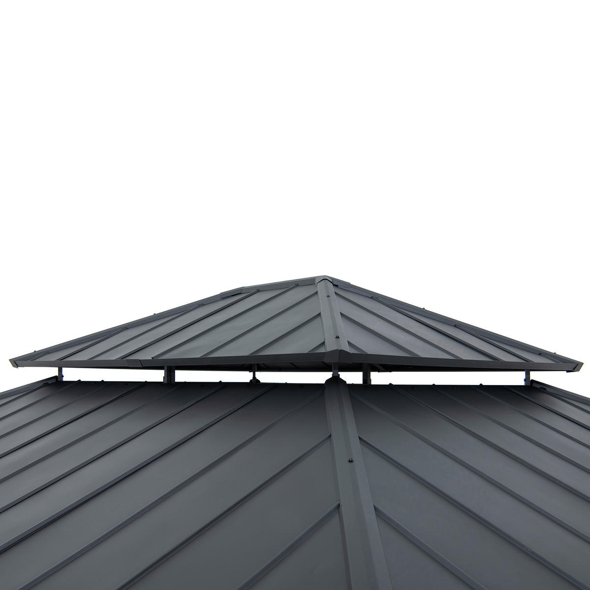 PAVILLON 390/320/450 cm  - Anthrazit, Basics, Holz/Metall (390/320/450cm) - Modante