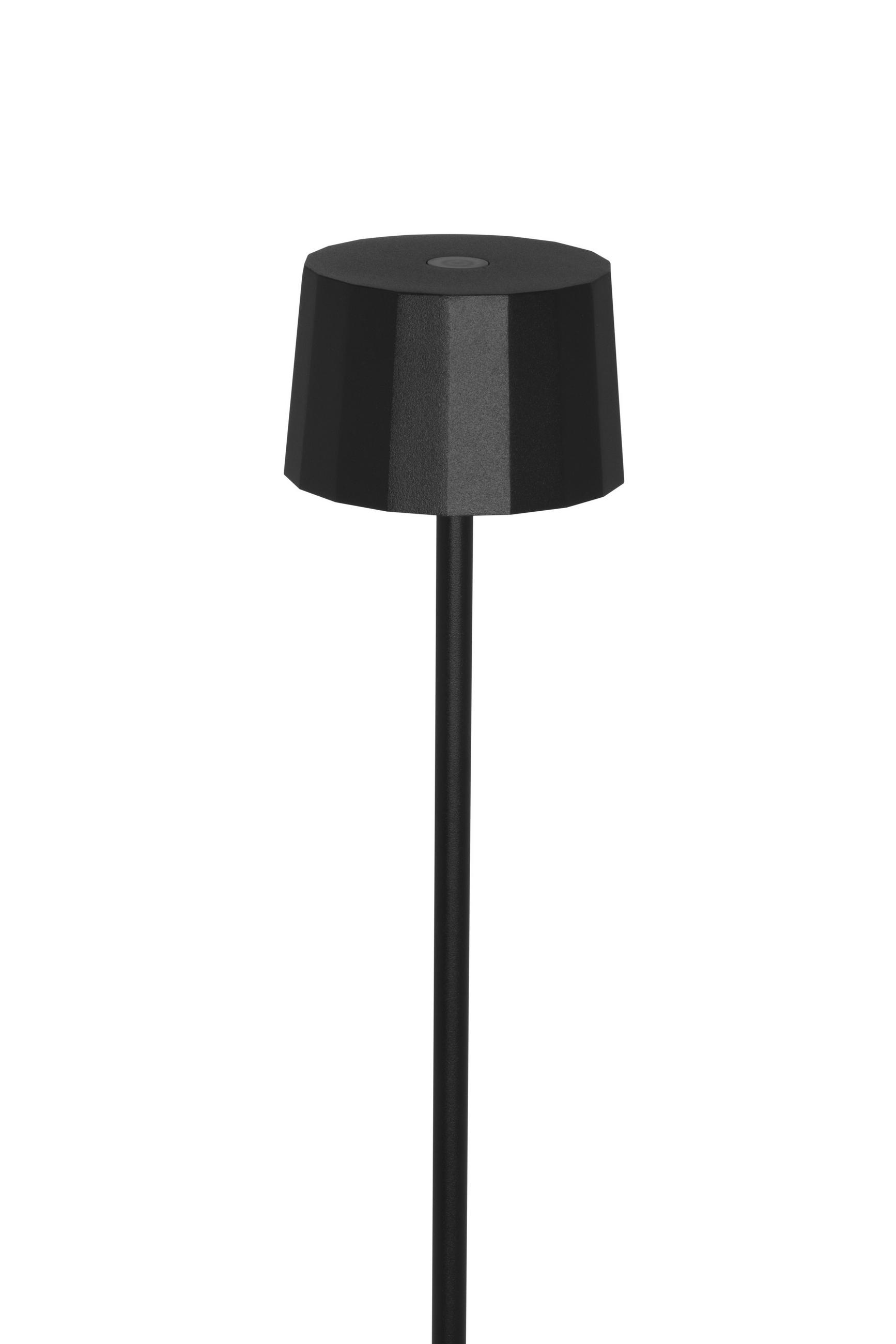 AKKU-STEHLEUCHTE - Schwarz, Design, Kunststoff/Metall (16/120cm) - Dieter Knoll