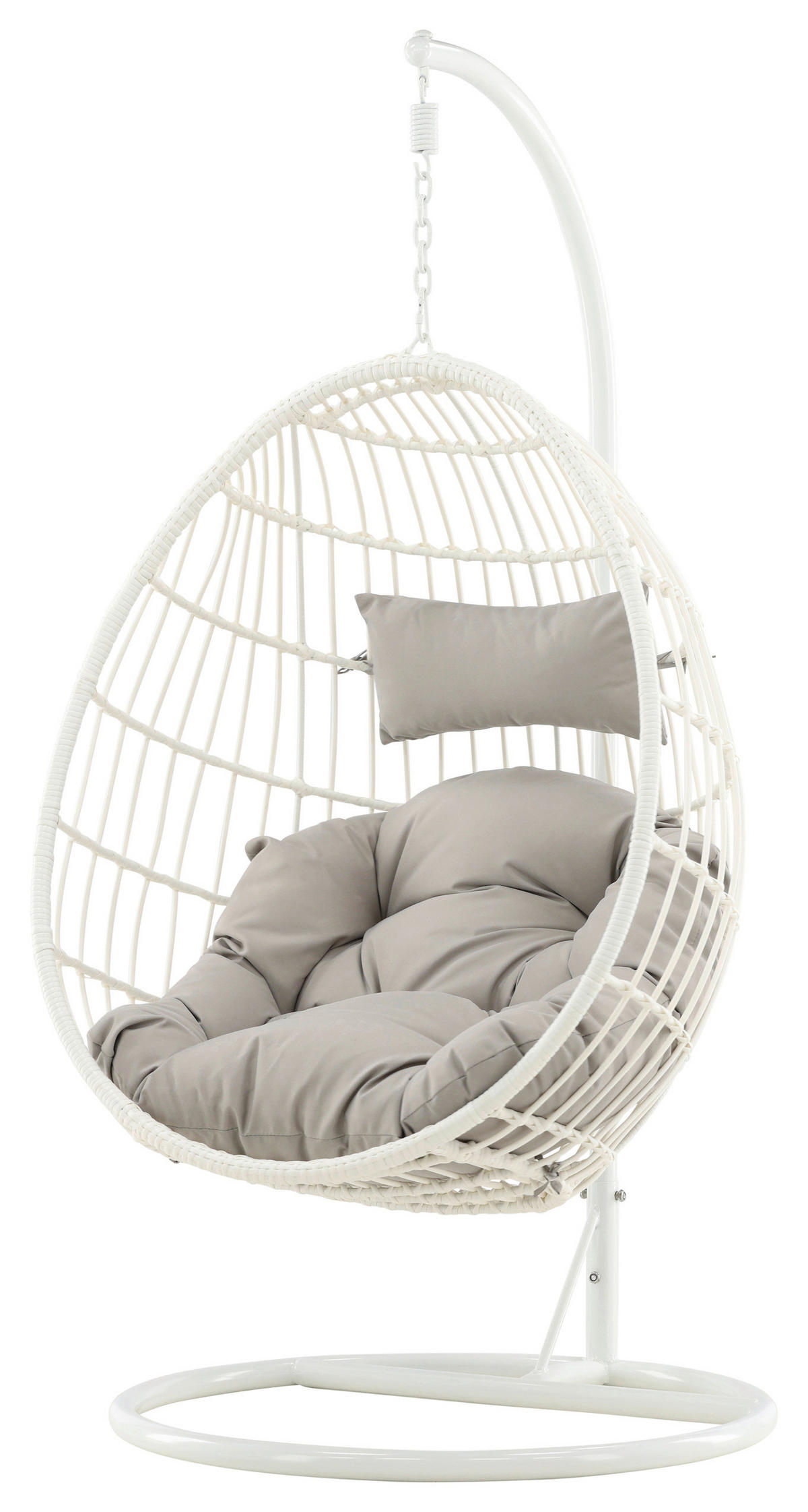HÄNGESESSEL 95/196/95 cm  - Weiß, KONVENTIONELL, Holz (95/196/95cm) - Gardenson