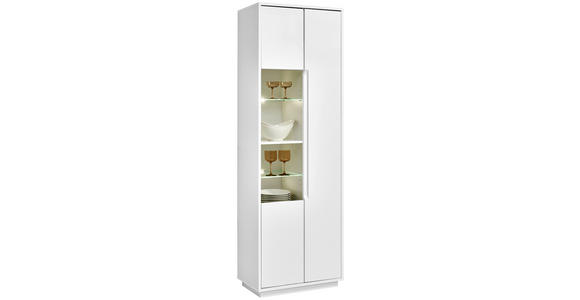VITRINE Weiß 65/198/38 cm - Weiß, MODERN, Glas/Holzwerkstoff (65/198/38cm) - Carryhome