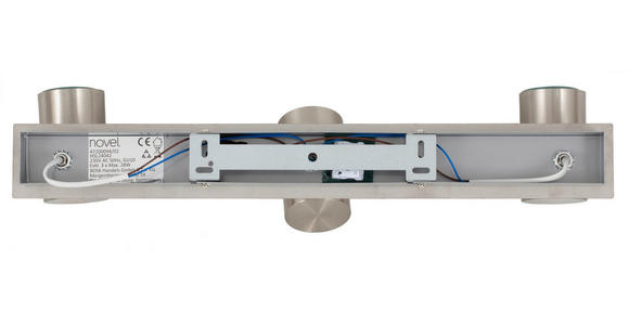 DECKENLEUCHTE 54/15/10,5 cm  - Nickelfarben, Trend, Metall (54/15/10,5cm) - Novel