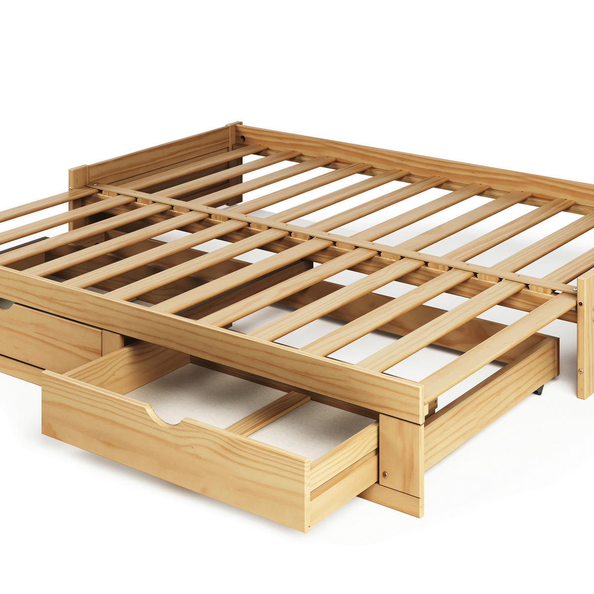 AUSZIEHBETT 90/200 cm  in Naturfarben  - Naturfarben, MODERN, Holz/Holzwerkstoff (90/200cm) - MID.YOU