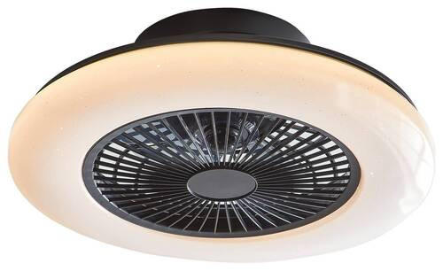 DECKENVENTILATOR 52,5/17,5 cm   - Opal/Schwarz, Basics, Kunststoff/Metall (52,5/17,5cm) - Globo