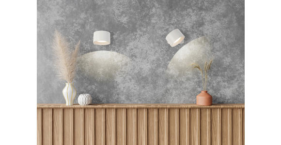 AKKU-WANDLEUCHTE - Weiß, Basics, Kunststoff/Metall (9,2/8/4,5cm) - Novel