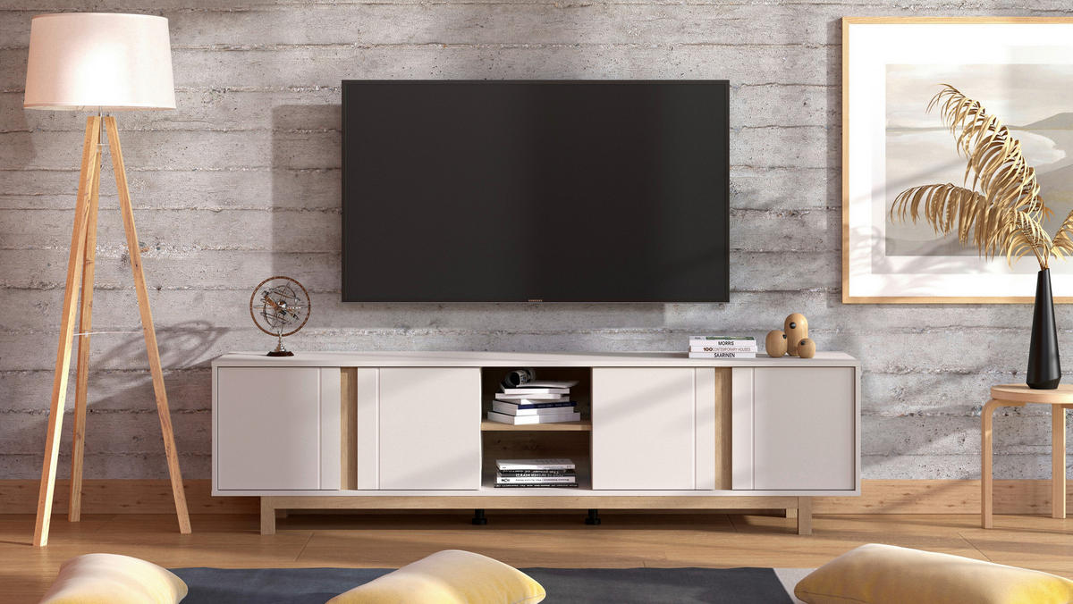 LOWBOARD  in 202/54/40 cm  - Kaschmir/Eiche Artisan, Basics, Holzwerkstoff (202/54/40cm) - Carryhome