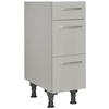 SCHUBKASTENUNTERSCHRANK 30/87/56 cm  in Grau  - Edelstahlfarben/Grau, MODERN, Holzwerkstoff/Metall (30/87/56cm) - Nobilia