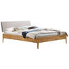 BETT 140/200 cm  in Hellgrau, Wildeiche  - Wildeiche/Hellgrau, KONVENTIONELL, Holz/Textil (140/200cm) - Hasena