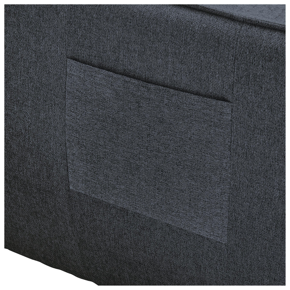 SAROKKANAPÉ textil sötétszürke  - fekete/sötétszürke, Modern, műanyag/textil (182/237cm) - Carryhome