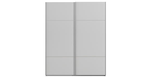 SCHWEBETÜRENSCHRANK 162/223/68 cm 2-türig Grau - Alufarben/Grau, KONVENTIONELL, Holzwerkstoff/Metall (162/223/68cm) - Novel