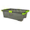 BOX MIT DECKEL    59/39,5/18,5 cm  - Anthrazit/Grün, Basics, Kunststoff (59/39,5/18,5cm) - Rotho