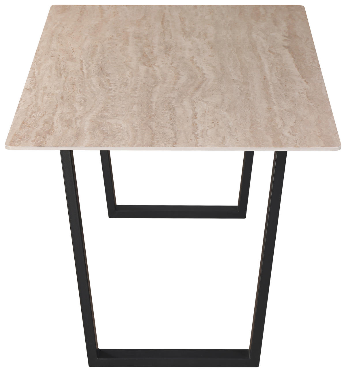ESSTISCH rechteckig Gelb, Schwarz  - Gelb/Schwarz, KONVENTIONELL, Stein/Metall (140/76/90cm) - MID.YOU