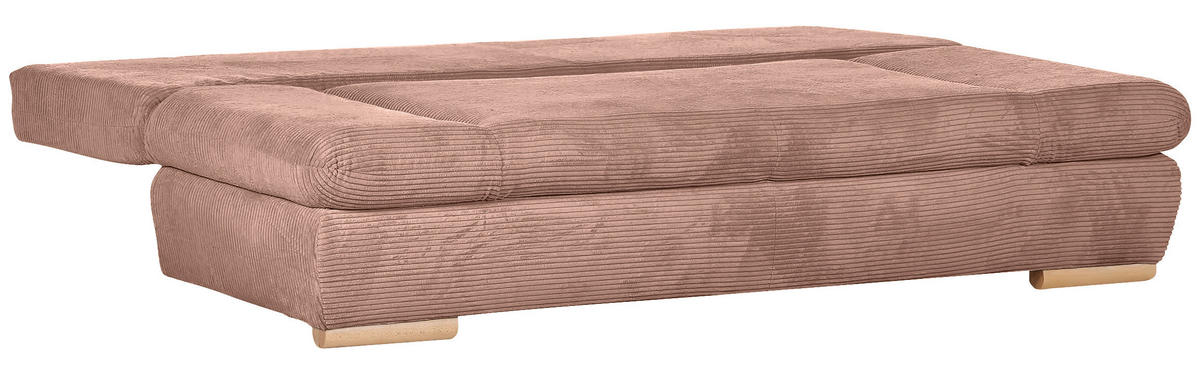 BÄDDSOFFA i manchester gammelrosa  - gammelrosa/naturfärgad, Klassisk, trä/textil (200/75/92cm) - Livetastic