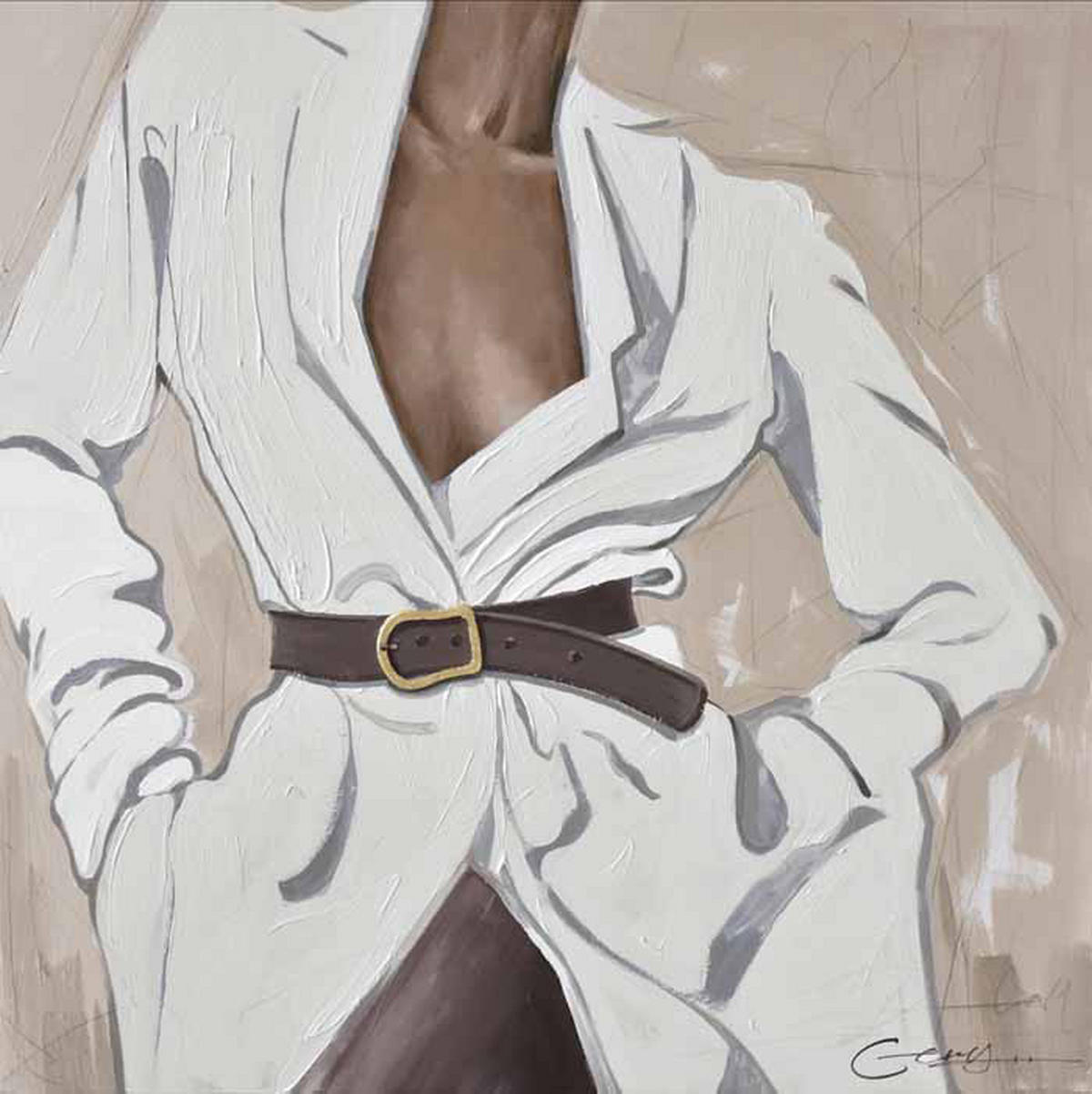 Pictură În Ulei 120/120 cm  - multicolor, Basics, textil (120/120cm)