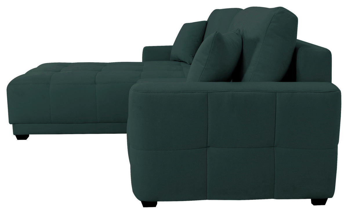 ECKSOFA Petrol Chenille, Struktur  - Petrol, Design, Textil (237/186cm) - MID.YOU