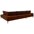 WOHNLANDSCHAFT in Webstoff Rostfarben  - Rostfarben/Schwarz, Design, Textil/Metall (157/354/208cm) - Dieter Knoll