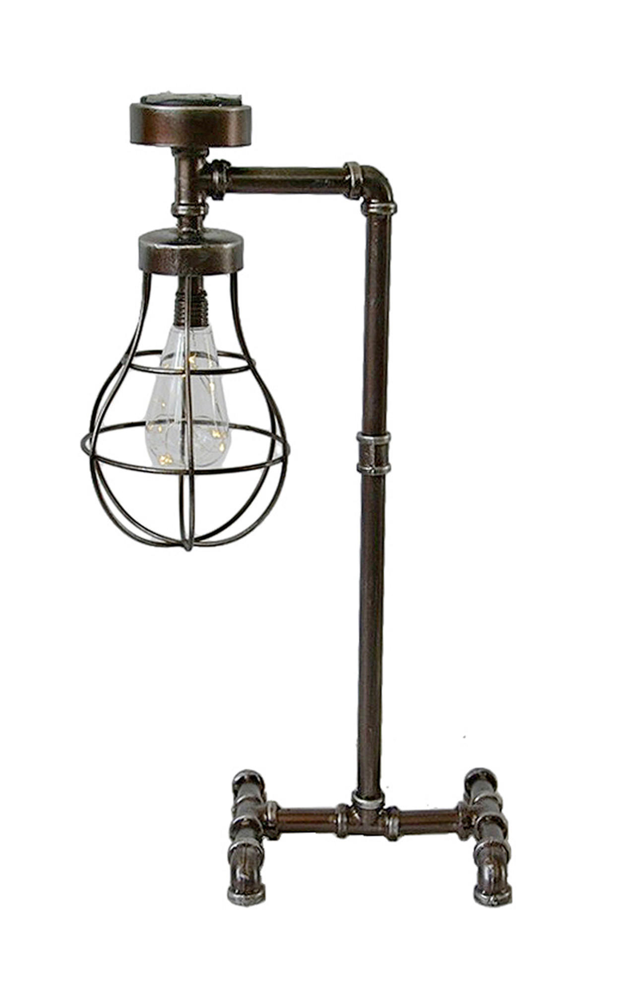 Gardenson Solarleuchte Braun 22x59x33 cm